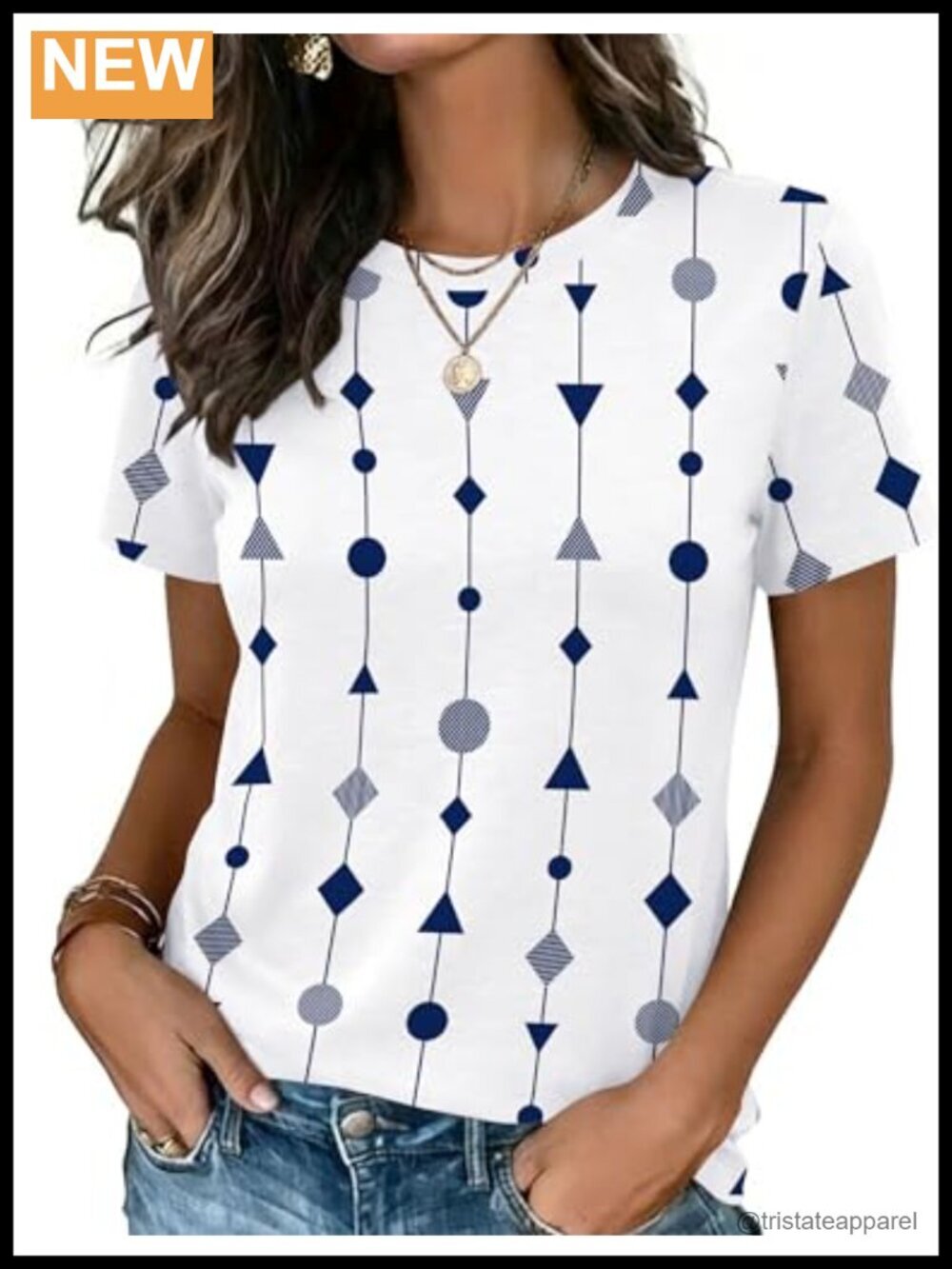 Crew Neck Short Sleeve T-Shirt Lightweight Stretchy Polyester Spandex
